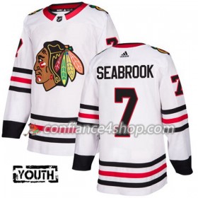Adidas Maillot de Hockey Chicago Blackhawks Brent Seabrook 7 2017-2018 Blanc Authentic - Enfant